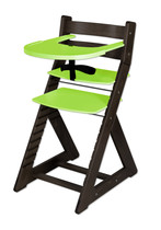 Rostoucí židle ELA - velký pultík (wenge, zelená)