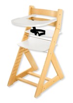 Rostoucí židle ELA - velký pultík - bříza / bílá