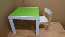 Dětský stolek LUCAS bílý + židlička LUCA