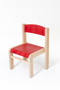 Dětská židlička LUCA s tvarovanou opěrkou zad (červená, 26 cm)