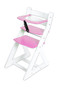 Rostoucí židle ANETA - malý pultík (bílá, růžová)