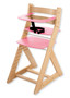 Rostoucí židle ANETA - malý pultík (buk, růžová)