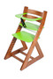 Rostoucí židle ANETA - malý pultík (dub tmavý, zelená)