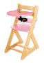 Rostoucí židle ELA - velký pultík (bříza, růžová)