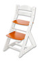 Rostoucí židle MAJA - opěrka do kulata (bílá, oranžová)