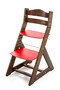 Rostoucí židle MAJA - opěrka do kulata (ořech, červená)