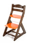 Rostoucí židle MAJA - opěrka do kulata (ořech, oranžová)