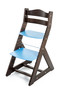 Rostoucí židle MAJA - opěrka do kulata (wenge, modrá)