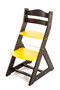 Rostoucí židle MAJA - opěrka do kulata (wenge, žlutá)