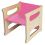Dětská židle TETRA 3v1 natur (růžová)