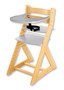 Rostoucí židle ELA - velký pultík (bříza, světle šedá)