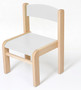 Dětská židlička LUCA s tvarovanou opěrkou zad (bílá, 26 cm)