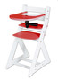Rostoucí židle ELA - velký pultík (bílá, červená)